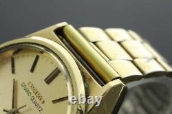 Seiko Grand Quarts 4843-8041 Gold Men Watch Junk for parts Fast ship