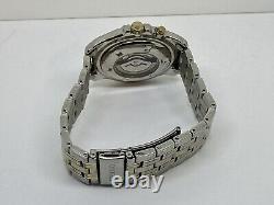 Seiko Men's Watch 5M62-0CJ0 Kinetic 6 Jewels 39mm Doesn't Work Broken FOR PARTS