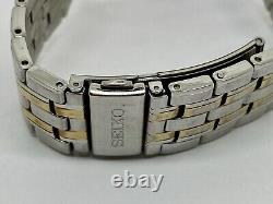 Seiko Men's Watch 5M62-0CJ0 Kinetic 6 Jewels 39mm Doesn't Work Broken FOR PARTS