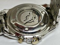 Seiko Men's Watch 5M62-0CJ0 Kinetic 6 Jewels 39mm Doesn't Work Broken FOR PARTS