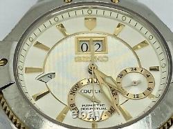 Seiko Men's Watch 7D48-0AB0 Coutura Perpetual Kinetic No Crown FOR REPAIR PARTS