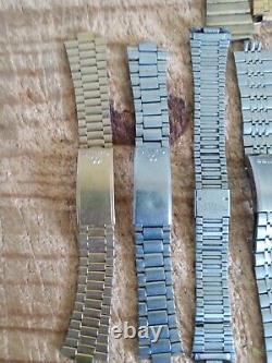 Seiko Mostly. Wrist Bands For Watch Lot. Vintage. For Parts Or Repair. Check Photos