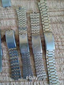 Seiko Mostly. Wrist Bands For Watch Lot. Vintage. For Parts Or Repair. Check Photos