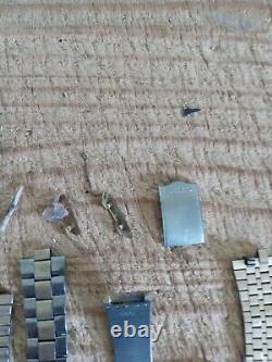 Seiko Mostly. Wrist Bands For Watch Lot. Vintage. For Parts Or Repair. Check Photos