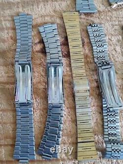 Seiko Mostly. Wrist Bands For Watch Lot. Vintage. For Parts Or Repair. Check Photos