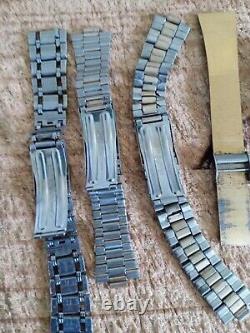 Seiko Mostly. Wrist Bands For Watch Lot. Vintage. For Parts Or Repair. Check Photos