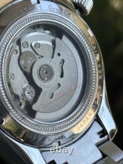 Seiko NH34 GMT Mod Watch 44mm Snowflake Dial Automatic DAMAGED Sapphire Bezel