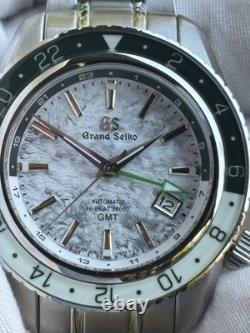 Seiko NH34 GMT Mod Watch 44mm Snowflake Dial Automatic DAMAGED Sapphire Bezel