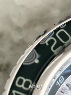 Seiko NH34 GMT Mod Watch 44mm Snowflake Dial Automatic DAMAGED Sapphire Bezel