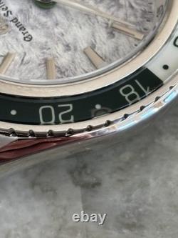 Seiko NH34 GMT Mod Watch 44mm Snowflake Dial Automatic DAMAGED Sapphire Bezel