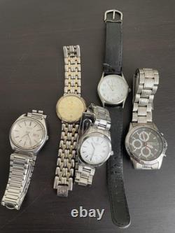 Seiko &Others Watch Lot 5 Pieces For Parts Repair Not Working Junk Vintage Set