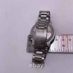 Seiko Sports SQ 150 Blue Quart Watch For Parts Repair Mens Silver Watch