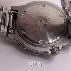 Seiko Sports SQ 150 Blue Quart Watch For Parts Repair Mens Silver Watch