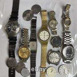 Seiko Watch Lot For Parts Of Repair As Is Untested What You See In The Picture