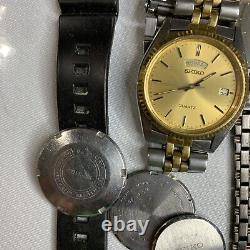 Seiko Watch Lot For Parts Of Repair As Is Untested What You See In The Picture