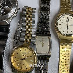 Seiko Watch Lot For Parts Of Repair As Is Untested What You See In The Picture