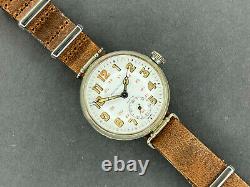 Sensational Rare ZENITH SIGNAL CORPS WW1 Trench Watch Damaged by a Bullet (SF)