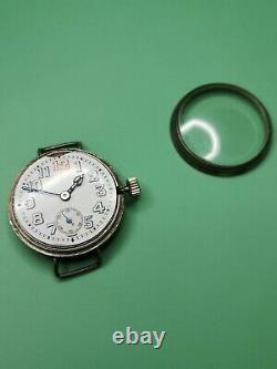 Silver Cased WWI Trench Watch for Restoration Screw Case, Marvin 362 (K23)