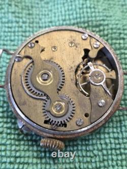 Silver Plated Adult Art Deco Trench Watch WW1 Metal No Strap For Parts/Repair