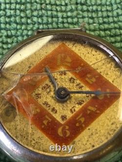 Silver Plated Adult Art Deco Trench Watch WW1 Metal No Strap For Parts/Repair