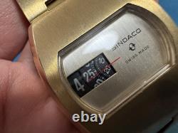 Sindaco Digital Jump Hour Manual Winding 35 X 39mm Vintage Men's Watch For Parts
