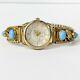 Sterling Gold Tone Navajo Richard Begay Rb Turquoise Womens Watch Not Working