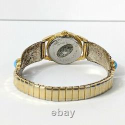 Sterling Gold Tone Navajo Richard Begay Rb Turquoise Womens Watch Not Working