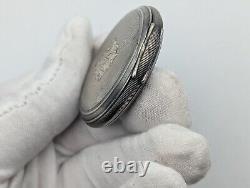 Sterling Silver Elgin Pocket Watch AS IS FOR PARTS ONLY 68g Total Weight