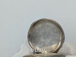 Sterling Silver Elgin Pocket Watch AS IS FOR PARTS ONLY 68g Total Weight