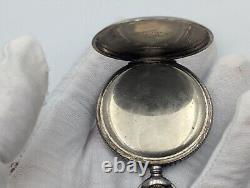 Sterling Silver Elgin Pocket Watch AS IS FOR PARTS ONLY 68g Total Weight