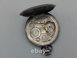 Sterling Silver Elgin Pocket Watch AS IS FOR PARTS ONLY 68g Total Weight