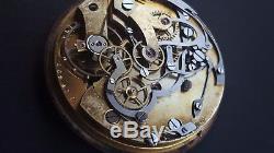 Stunning Pocket Watch Chronograph Movement for parts / repair / marriage
