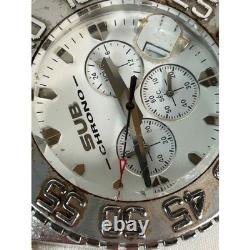 Sub Chrono Pro Diving Men's Watch Rare For Repair Parts Not Working Broken