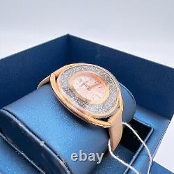 Swarovski 5296319 Rose-Gold Tone Women Leather Crystalline (Damaged Box)