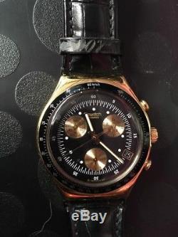 Swatch IRONY Watch Chrono James Bond Gold finger FOR PARTS ONLY