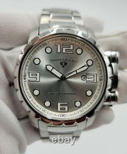 Swiss Legend Ambassador Men's Silver Tone Automatic Watch FOR PARTS/REPAIR