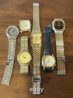 Swiss Quartz Mens Watches Lot of 6 Assorted Models For Parts or Repair Junk