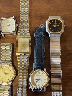 Swiss Quartz Mens Watches Lot of 6 Assorted Models For Parts or Repair Junk