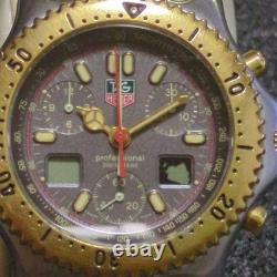 TAG HEUER Ayrton Senna CG1122-0 Chronograph Watch Junk for Parts Not Working