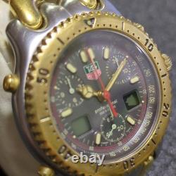 TAG HEUER Ayrton Senna CG1122-0 Chronograph Watch Junk for Parts Not Working