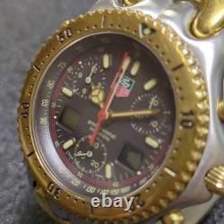 TAG HEUER Ayrton Senna CG1122-0 Chronograph Watch Junk for Parts Not Working