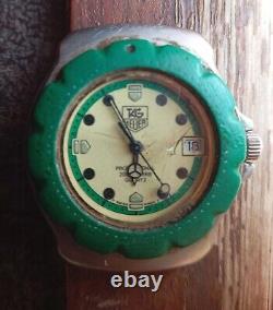 TAG HEUER Formula1 372.513 Quartz Green Bezel Unisex Watch for repair or parts