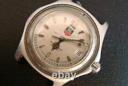 TAG Heuer 2000 Men's SS Watch Case/Dial/Movement/Crown. WK1212. Not working