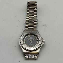 TAG Heuer Professional 3000 Silver Watch 38mm Quartz Not Working, For Repair