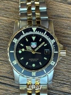TAG Heuer WD1420 3000 Series Diver Watch 32mm Quartz Silver for Parts 15cm Junk