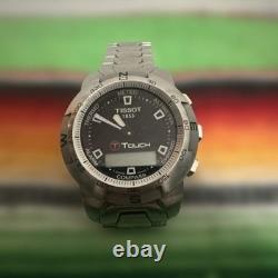 TISSOT T-Touch Z253/353 Titanium Multi-Function Quartz Watch For parts as is