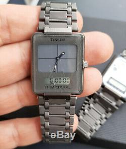 TISSOT TwoTimer Digi-Ana Vintage Digital Watch LCD Link Band +1 extra for parts