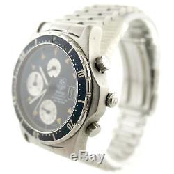 Tag Heuer 2000 Prof 273.206 Black Dial Chrono S. S. Mens Watch For Parts/repairs