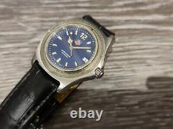 Tag Heuer 2000 watch blue dial fullsize wk1113 for parts repair Not working