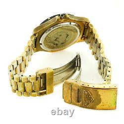 Tag Heuer 3000 937.413 Black Bezel + Gold Plated S. S. Case For Parts Or Repairs
